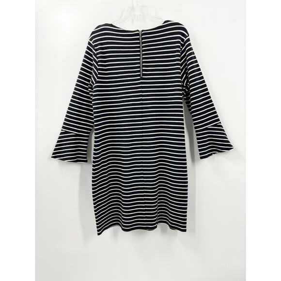 Long Tall Sally LTS Striped Short Dress Tunic Fluted Sleeve L Nwt New - Picture 3 of 5